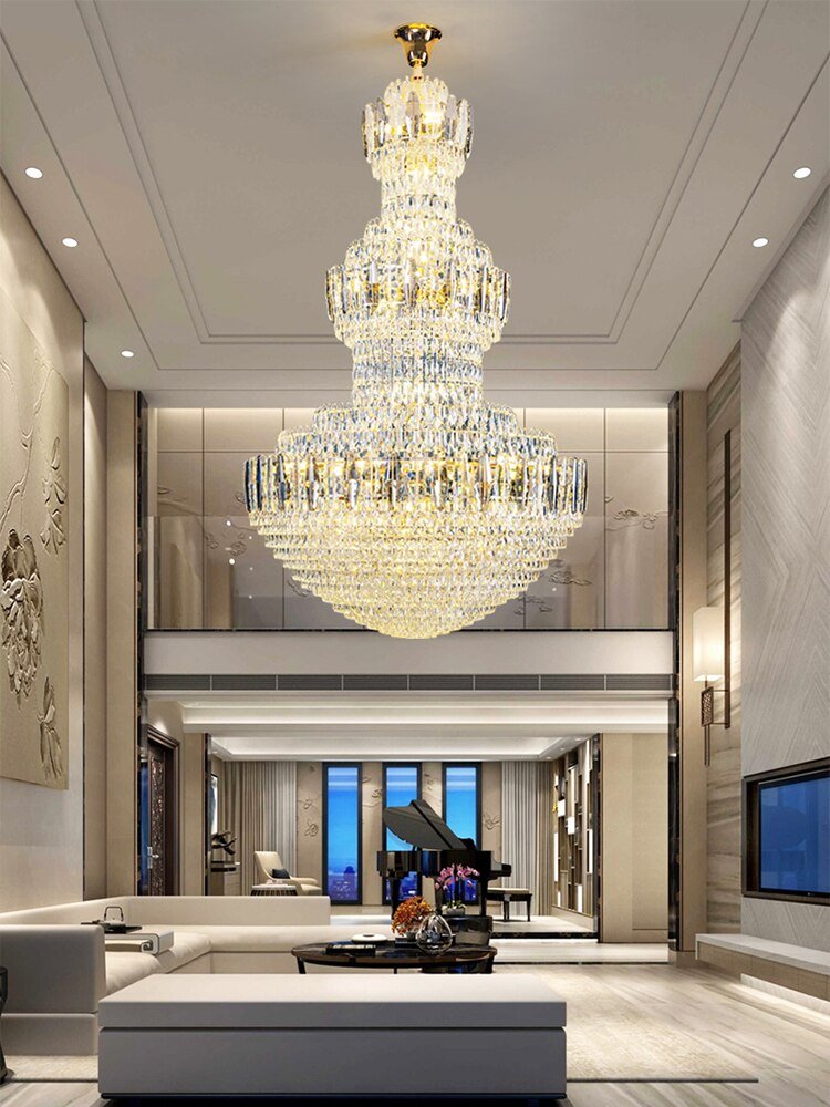 Big Modern Crystal Chandelier European Style Hall Parlor - ATY Home Decor
