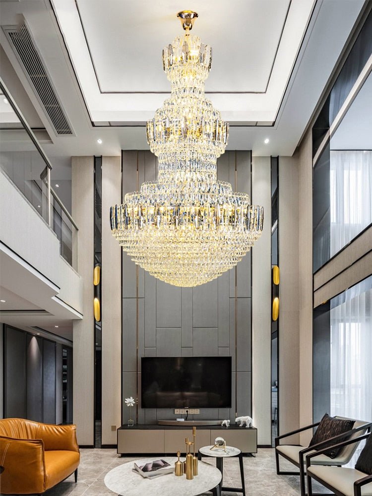 Big Modern Crystal Chandelier European Style Hall Parlor - ATY Home Decor