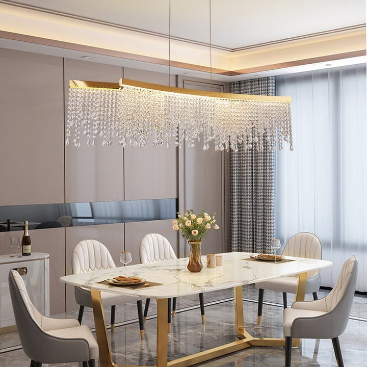 Kreativ krystalllysekrone for spisestue Gull Design hengende lampe Luksus lysarmaturer