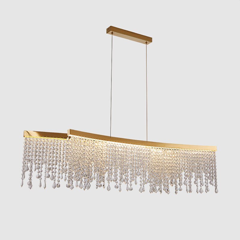 Kreativ krystalllysekrone for spisestue Gull Design hengende lampe Luksus lysarmaturer