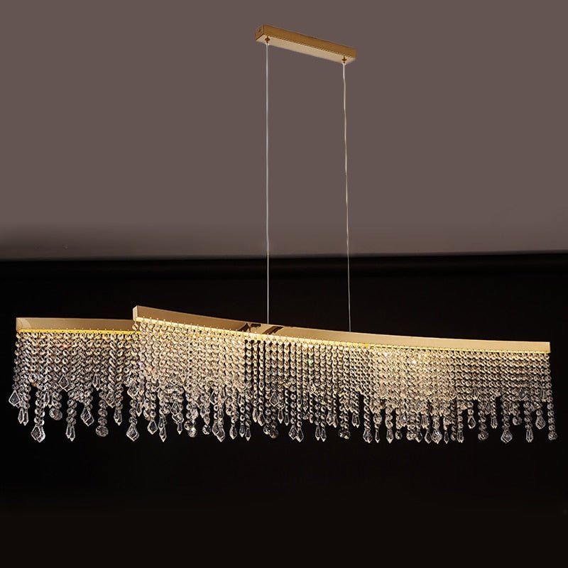 Kreativ krystalllysekrone for spisestue Gull Design hengende lampe Luksus lysarmaturer