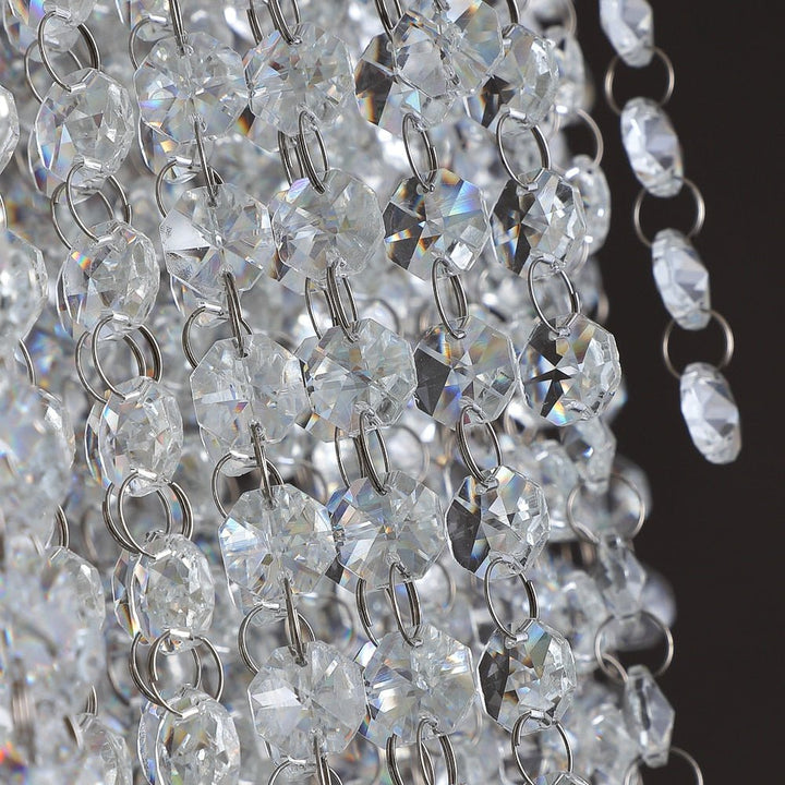 Grand lustre moderne en cristal de forme ronde pour le salon et l'escalier