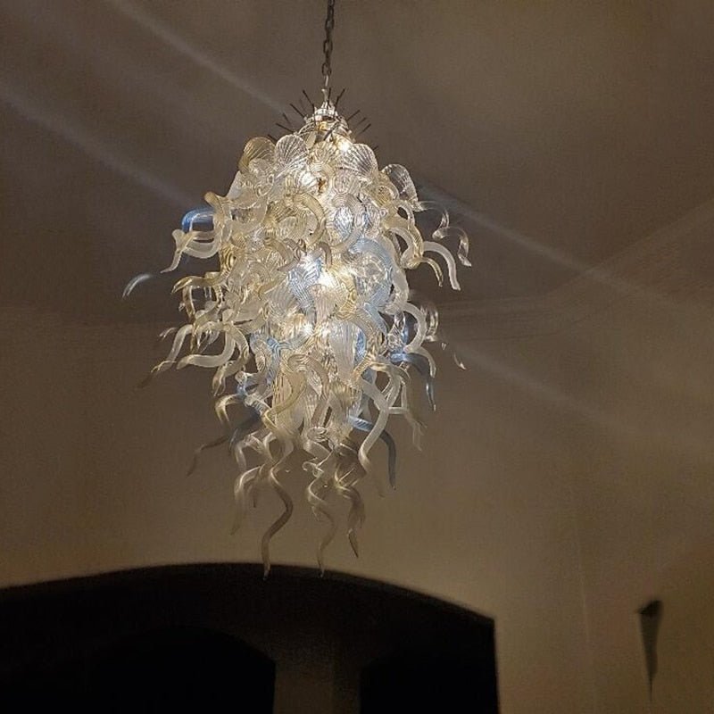 luxury-home-lighting-led-light-source-lustre-beige-color-murano-glass-chandelier