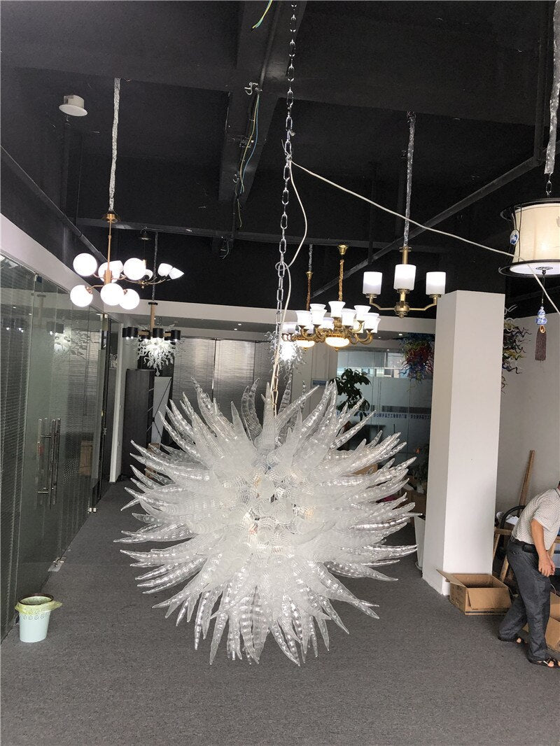 Magische Hangende Kroonluchter Scandinavisch Helder Transparant Handgeblazen Glazen Lamp Slaapkamer Woonkamer Armaturen