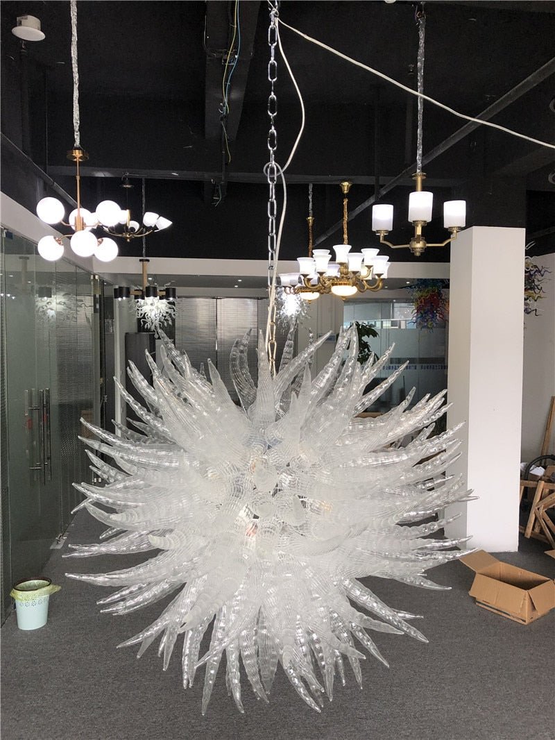 Magische Hangende Kroonluchter Scandinavisch Helder Transparant Handgeblazen Glazen Lamp Slaapkamer Woonkamer Armaturen