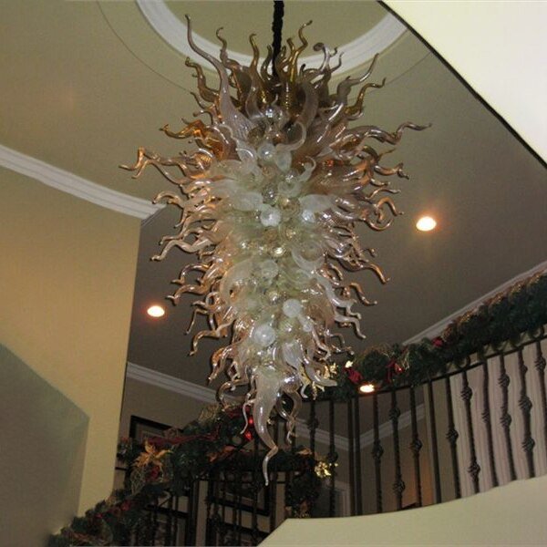 Modern Large Art Deco Murano Handmade Blown Glass Chandelier For Living Room Hall Chandelier