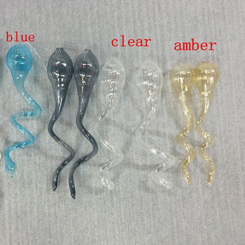 Lustres modernes en verre soufflé Tiffany Bleu Art Déco Verre coloré