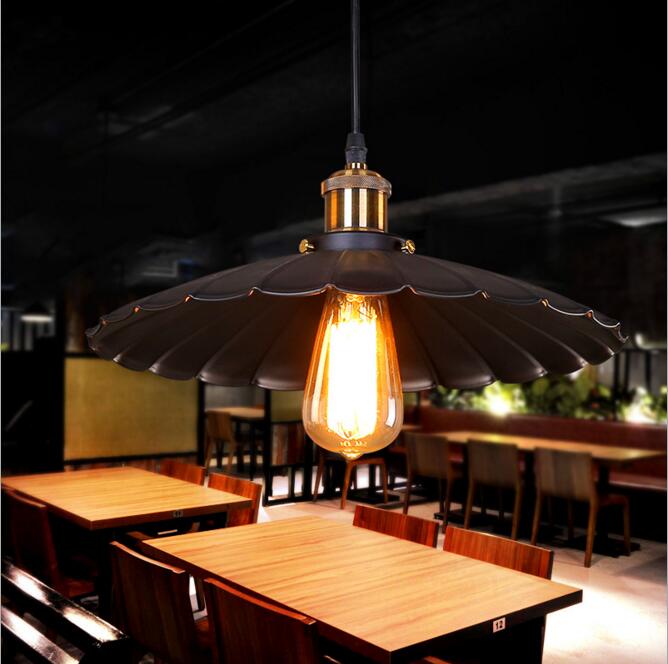 Pendant Light Lamp Shade Metal Industrial Lighting Retro For Kitchen Barn Dinning Room Decor E27 Rust Iron Finish