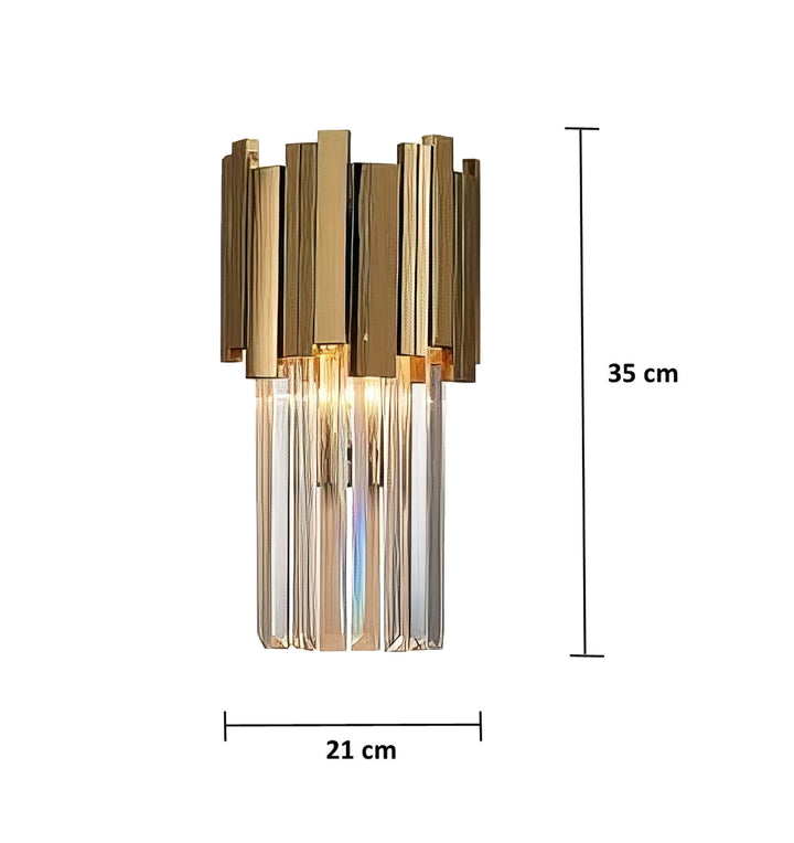 Post-Modern Crystal Wall Sconce – Luxury Warm Light for Hallway, Bedroom, or Bedside