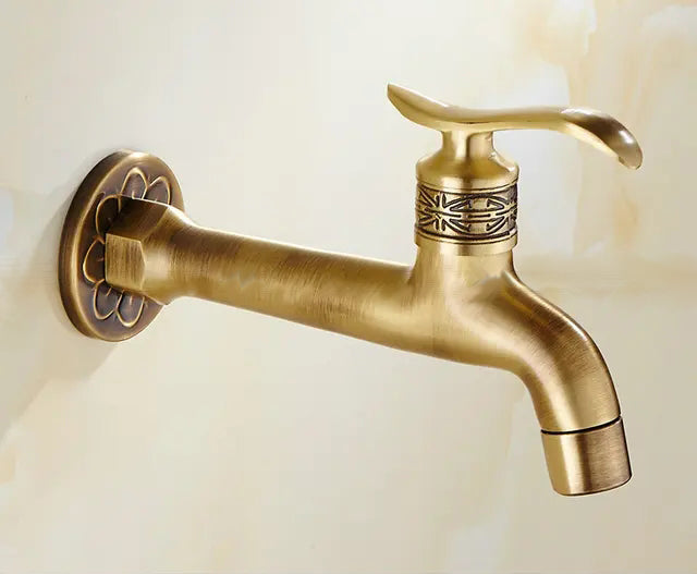 Bathroom Faucet Brass Tap Kitchen Outdoor Garden Taps High Quality Washing Machine Mop Luxury Antique Decorative Bibcock