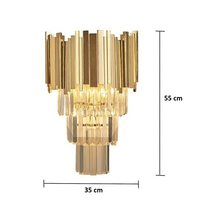 Belysning Post-Moderne Krystallvegglampe Lys Krystallvegg Luksus Kreativ Varm Gang Soverom Nattbordslampe