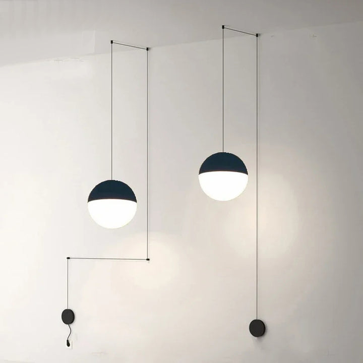 Modern Bright Half Glass Ball Pendant, perfect for Kitchen, Bathroom, Restaurant, Hallways