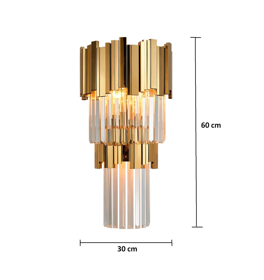 Belysning Post-Moderne Krystallvegglampe Lys Krystallvegg Luksus Kreativ Varm Gang Soverom Nattbordslampe