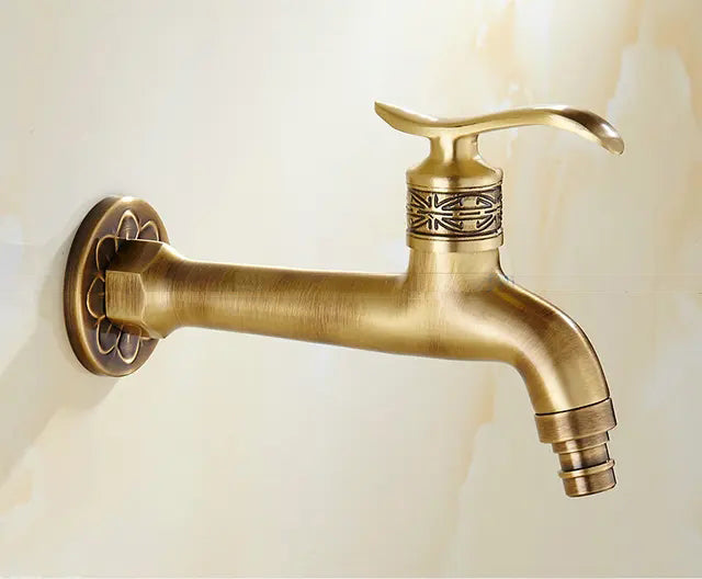 Bathroom Faucet Brass Tap Kitchen Outdoor Garden Taps High Quality Washing Machine Mop Luxury Antique Decorative Bibcock