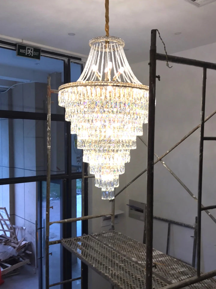 Luxury Multi-Layer Crystal Chandelier for Modern Foyers, Large Dining Rooms and  Staircases