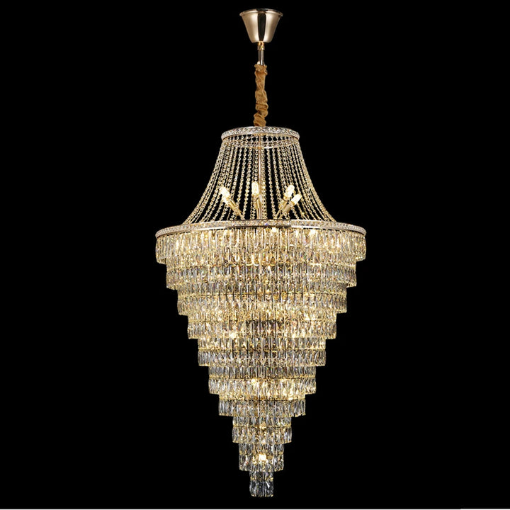 Luxury Multi-Layer Crystal Chandelier for Modern Foyers, Large Dining Rooms and  Staircases