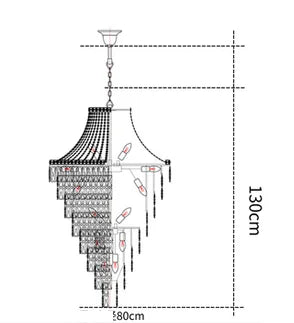 Luxury Multi-Layer Crystal Chandelier for Modern Foyers, Large Dining Rooms and  Staircases