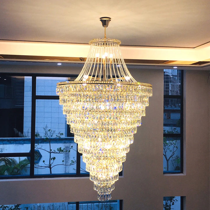 Luxury Multi-Layer Crystal Chandelier for Modern Foyers, Large Dining Rooms and  Staircases