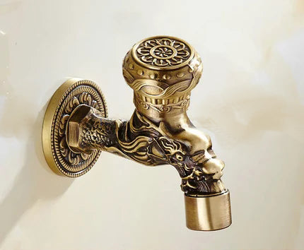 Bathroom Faucet Brass Tap Kitchen Outdoor Garden Taps High Quality Washing Machine Mop Luxury Antique Decorative Bibcock