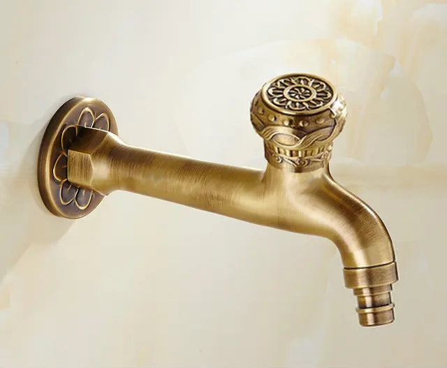 Bathroom Faucet Brass Tap Kitchen Outdoor Garden Taps High Quality Washing Machine Mop Luxury Antique Decorative Bibcock