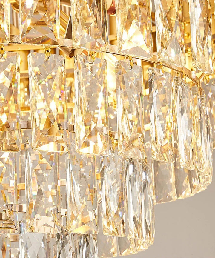 Apparecchio di illuminazione a LED di cristallo di design moderno per atrio - sala - sala da pranzo o soggiorno