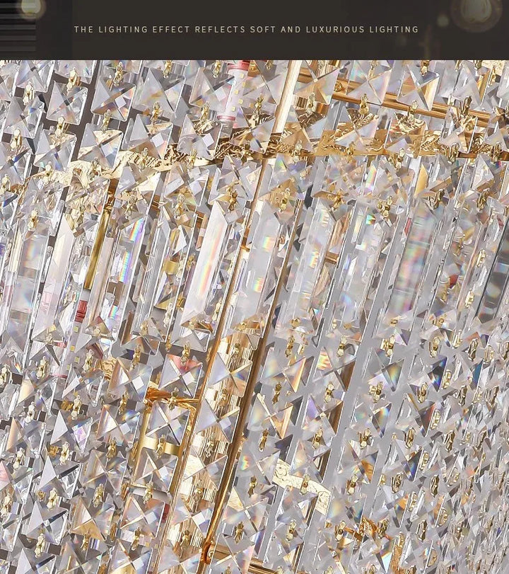 Luxury Modern Crystal Bead Chandelier For Staircase Long Loft Black Light Fixture