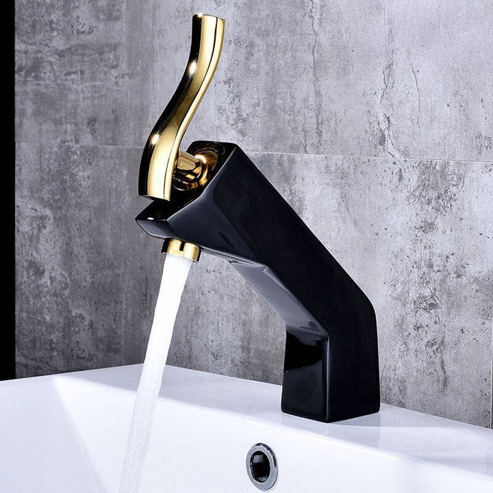 Innovative 1 Set Home Multi-color Basin Faucets Cold and Hot Water Taps Chrome Black White Red Gold Purple Bathroom Sink Faucet