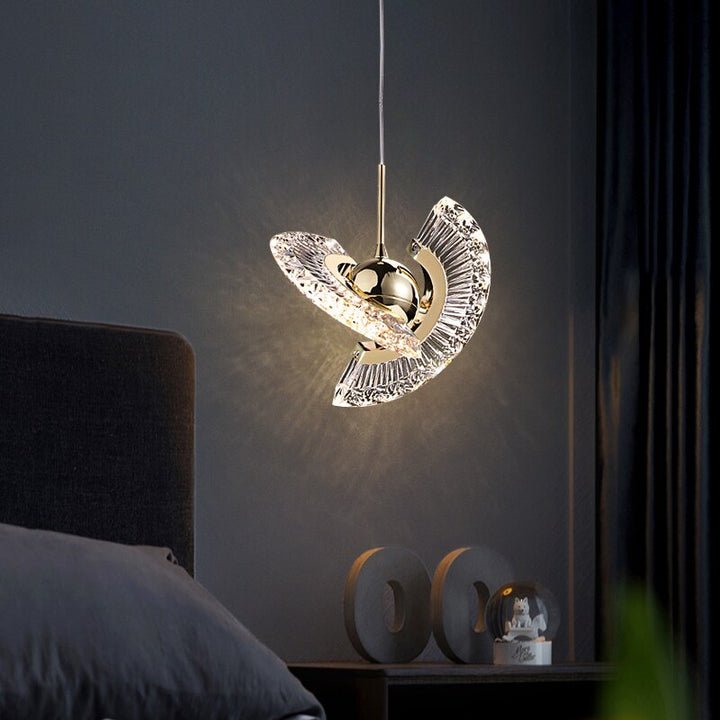 Nordico piccolo lampadario LED creativo bar bancone camera da letto ristorante rotante testa singola