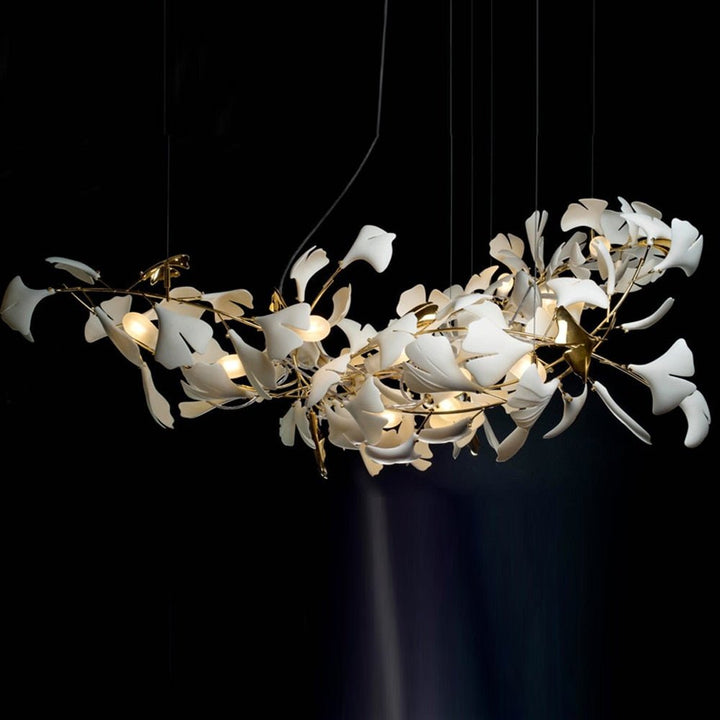 Art Designer Branch Copper Chandelier Flower Lamp Hanging Lights Hotel Lobby Chandeliers - ATY Home Decor