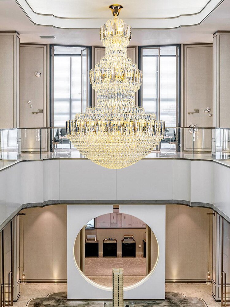 Big Modern Crystal Chandelier European Style Hall Parlor - ATY Home Decor