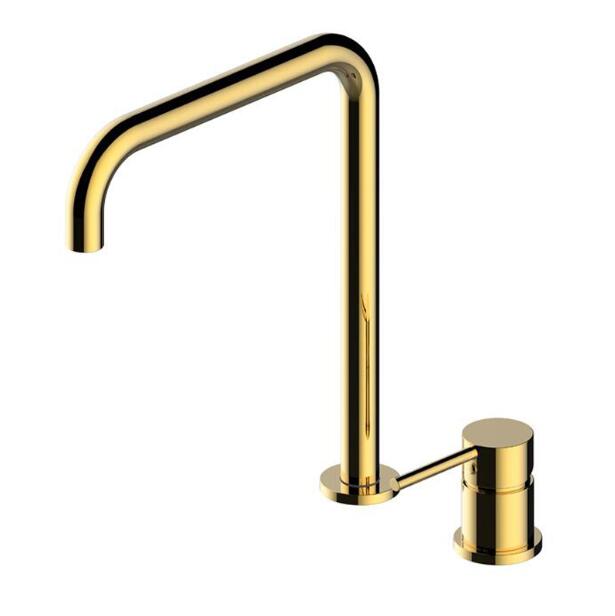 Brass Hot And Cold Bathroom Super Long Pipe Two Holes Basin Faucet Bathroom Faucet Sink Tap 360 Rotating Widespread Basin - ATY Home Decor