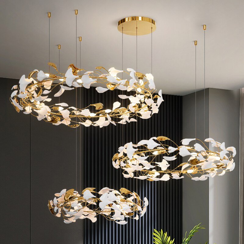 Ceramic Petals Modern Creative Design Chandelier For Living Room - ATY Home Decor