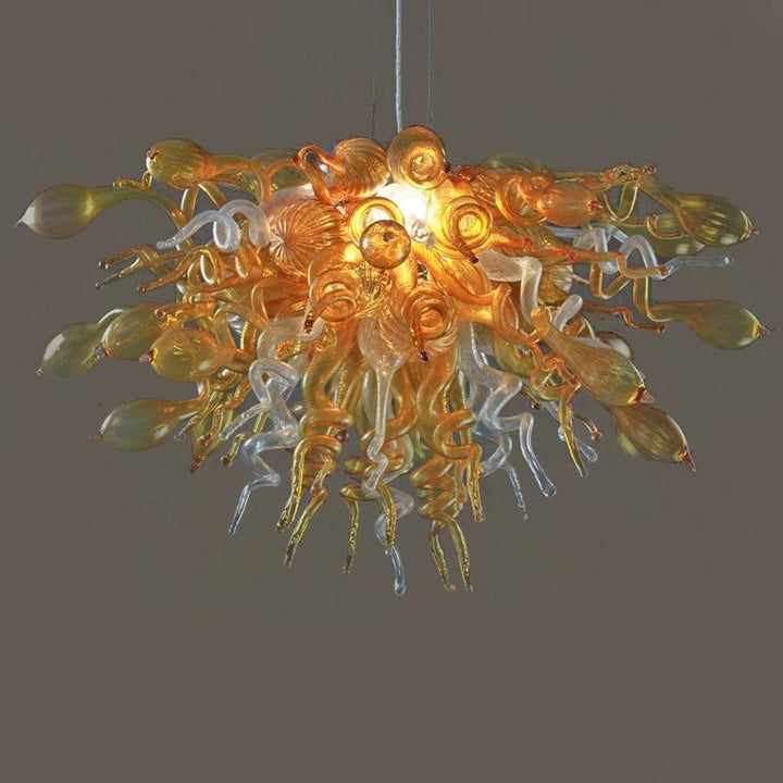 現代的なムラノガラスシャンデリアランプ銅クリスタルシャンデリア照明