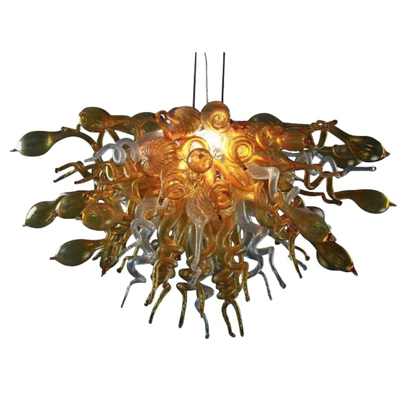 Contemporary Murano Glass Chandelier Lamps Copper Crystal Chandelier Lighting