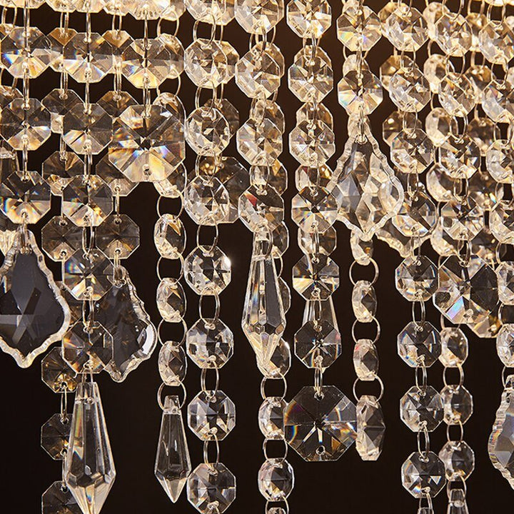Lustre créatif en cristal pour salle à manger Lampe suspendue design en or Luminaires de luxe