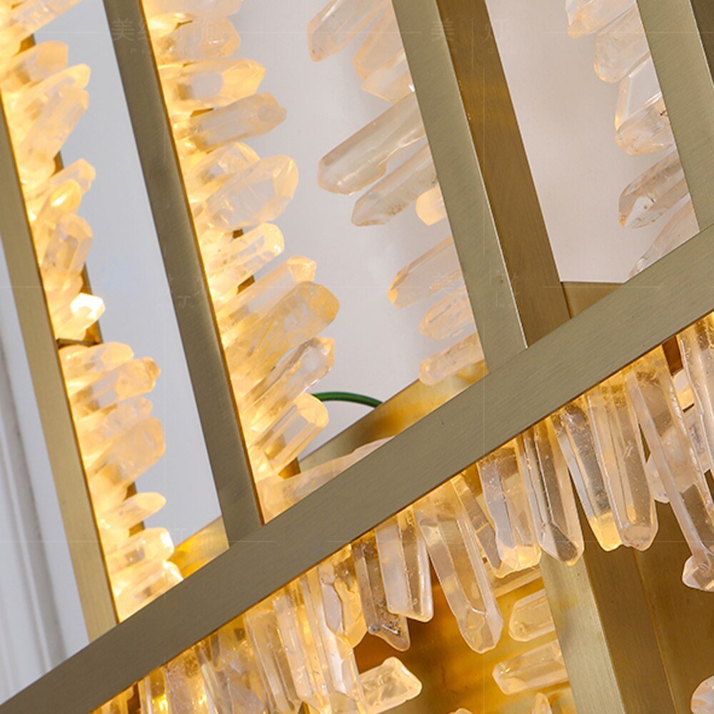 Kreativ design Stue Krystallvegglamper Moderne Gull Soveromslampe
