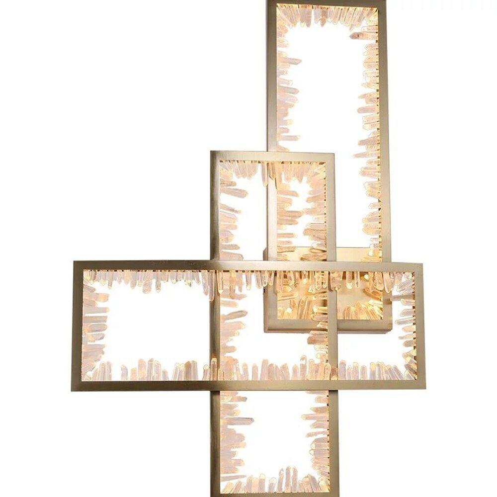 Design creativo Soggiorno Luci di cristallo a parete Camera da letto d'oro moderno Sconce