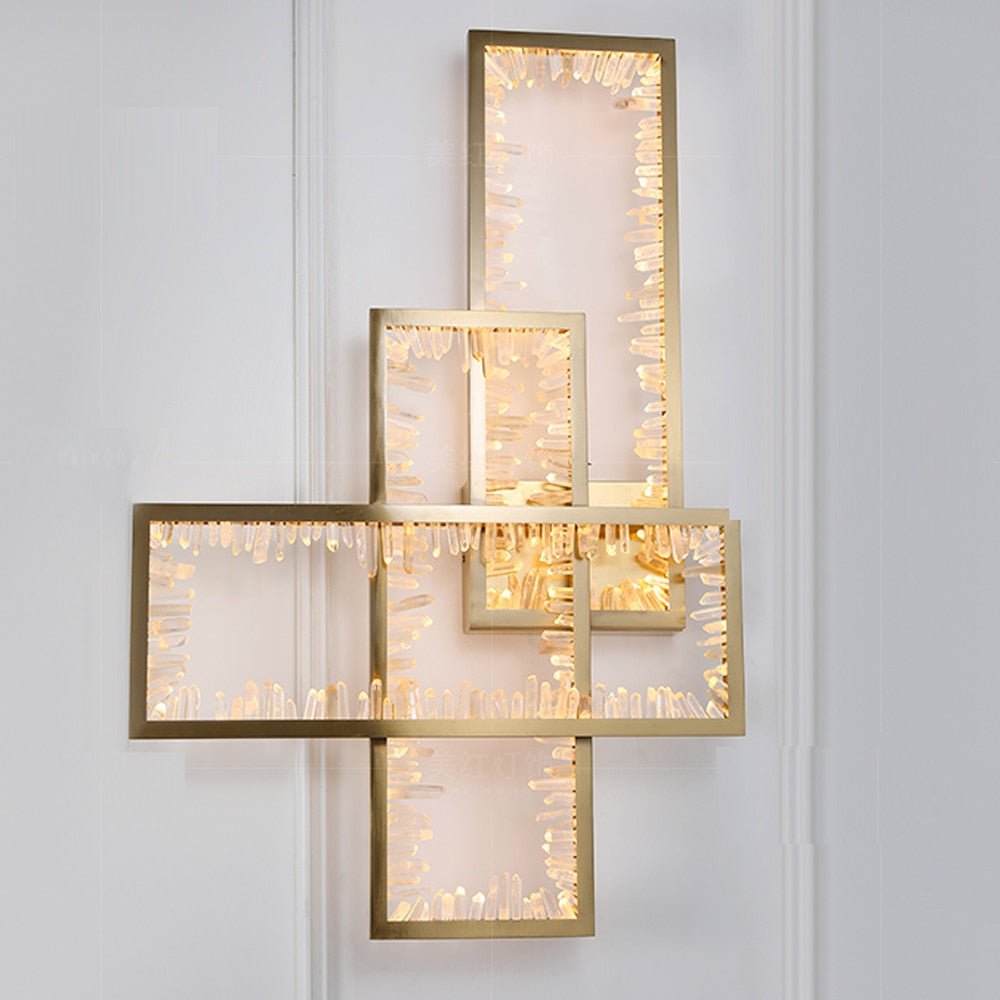 Creative Design Living Room Crystal Wall Lights Modern Gold Bedroom Sconce
