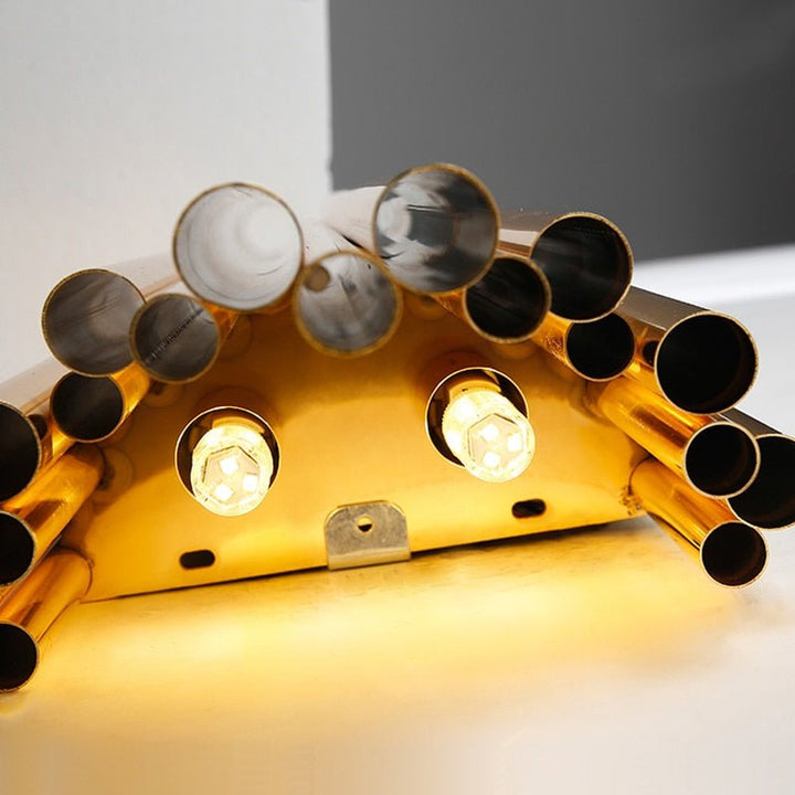 Kreativ design Moderne Gullrør LED Vegglamper Lampe Soverom Nattbordslysarmaturer
