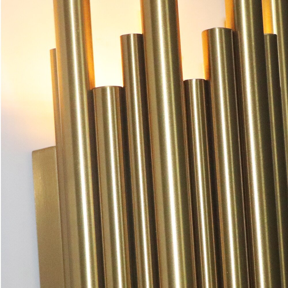 Creative Design Modern Gold Tube LED Wall Sconces Lamp Bedroom Bedside Light Fixtures
