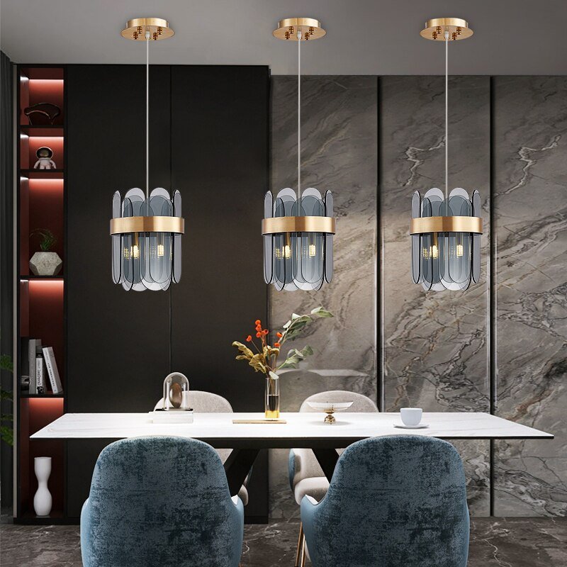 Moderne Pendelleuchte Mit Glas Und Eisen – 20 Cm Durchmesser, G9 Fassung, 1,5 M Kabel, Für Schlafzimmer & Esszimmer