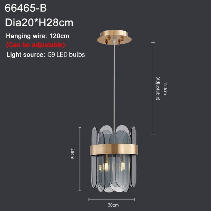 Kreativ glas vedhæng lysekrone til spisestue Moderne boligindretning Køkkenø hængelampe