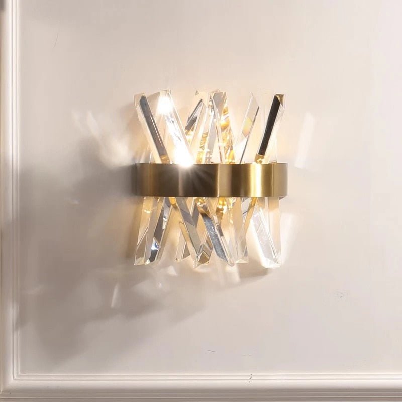 Crystal Wall Light Fixture Bedroom Beside Gold Wall Lamps Bathroom Led Wall Sconce