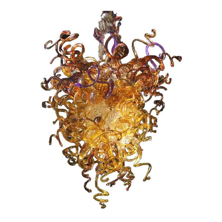 Elegante lampadario in oro ambra a LED da 110V a 240V Lampade per lampadari in cristallo di Murano