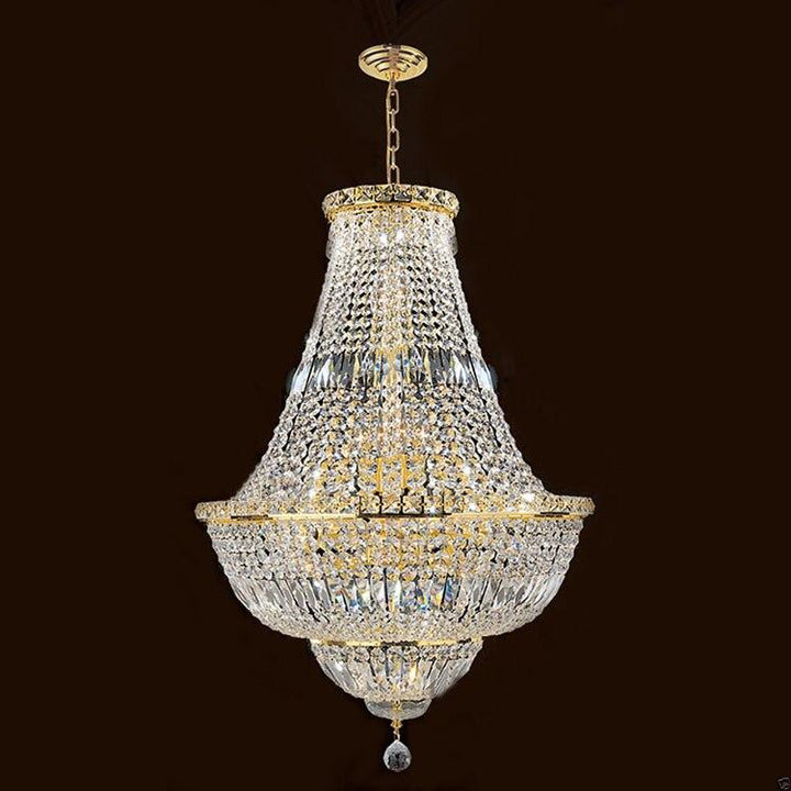 Lampadario in cristallo finitura oro impero francese con illuminazione leggera Lampadario in cristallo cromato L 21,6 pollici