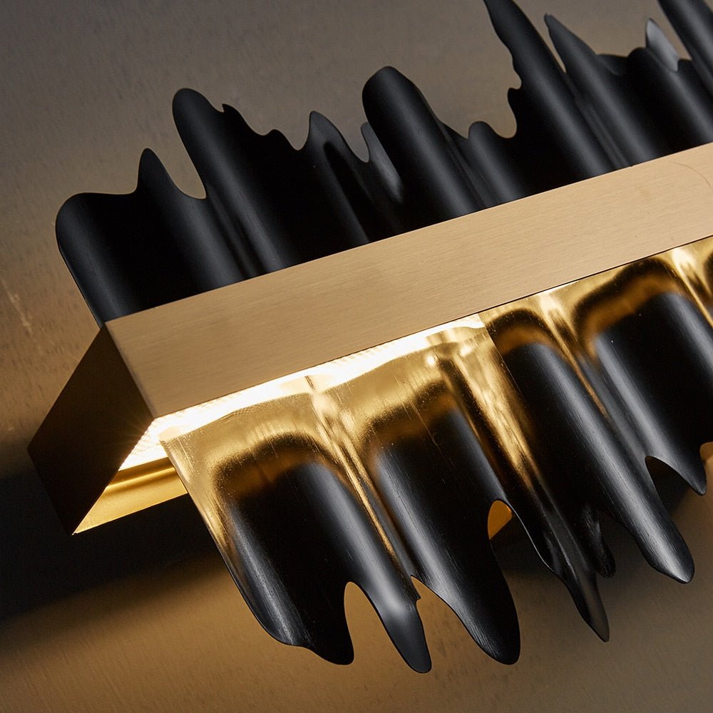 Iceberg Design Moderne LED-Kronleuchter Beleuchtung für Esszimmer Gold und Schwarz