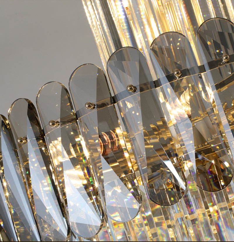 Große moderne Kristall-Kronleuchter für Treppe Spiral Design Flur Lobby