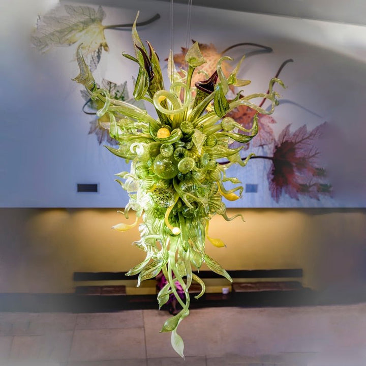 Stor Nepenthes Design håndblæst Murano glas moderne hængende lysekrone lys