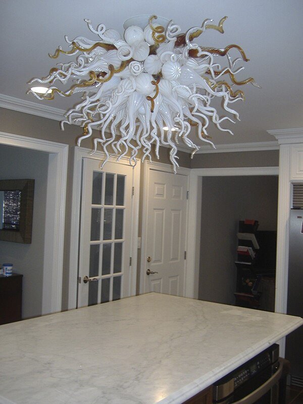 LED Light Murano Glass European Style Ceiling Lamp