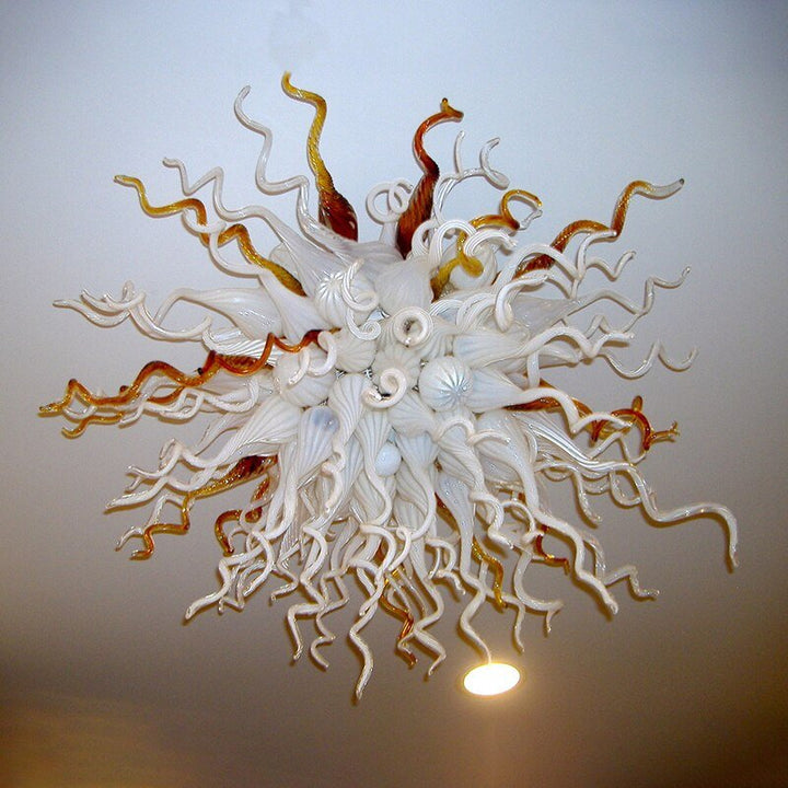 Lámpara de techo de estilo europeo de cristal de Murano con luz LED